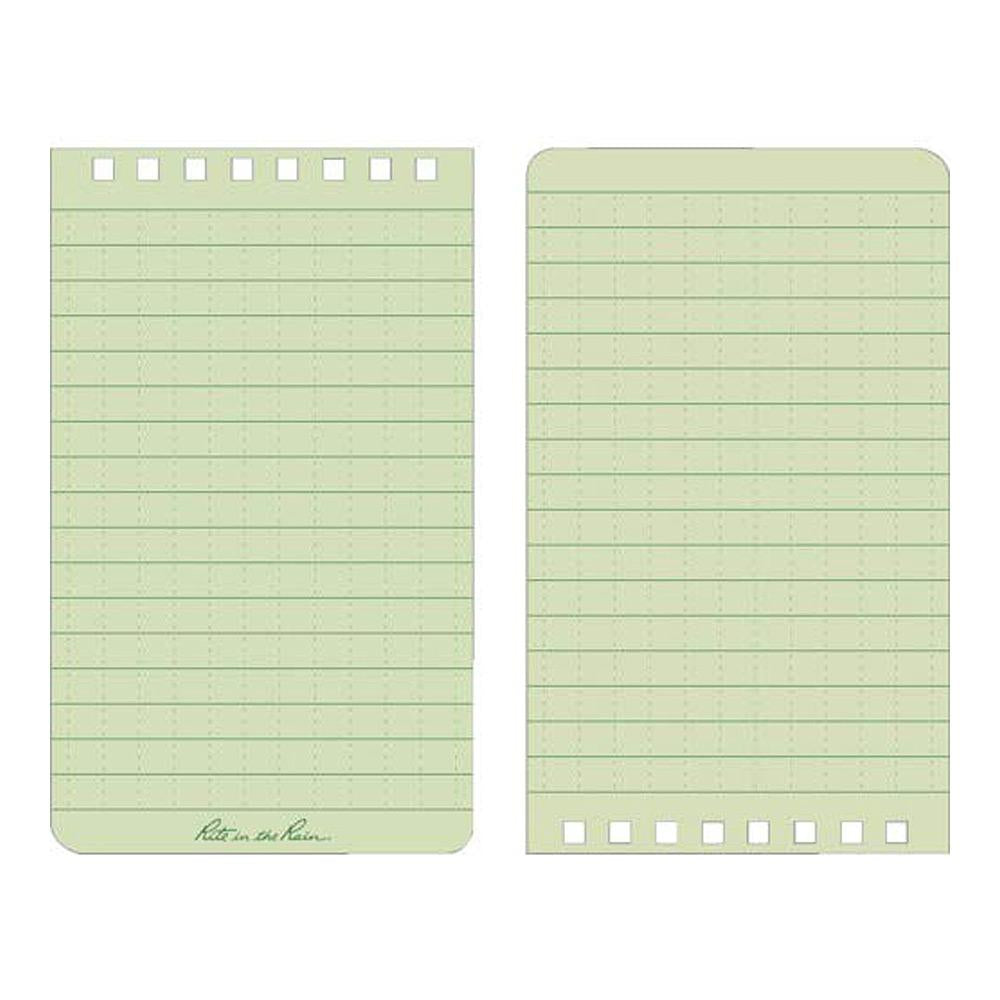 Rite in the Rain Green 3"x5" Top Spiral Memo Notebook 50ct