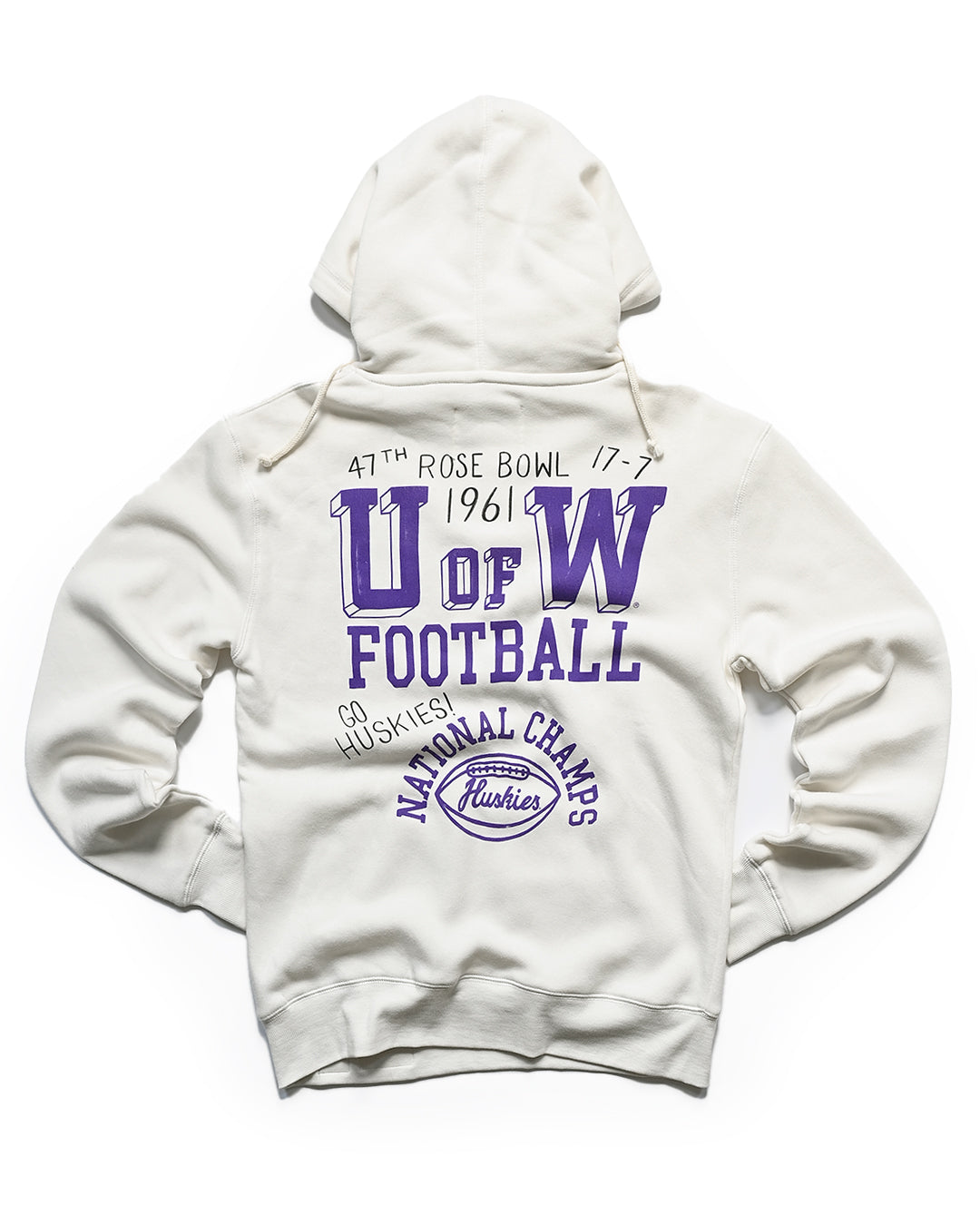 ROF Unisex 1960 National Champs W Husky Head Hoodie
