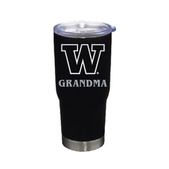 Photo of DROP SHIP Nordic Black W Grandma Vacuum Insulated Stainless Steel Tumbler 22oz.