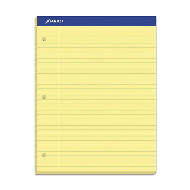 Ampad Canary Double Sheet Narrow Ruled Legal Pad 100ct