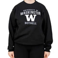 Huskies Only Port & Company UW Bothell Crewneck Black thumbnail