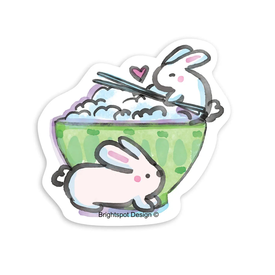 Brightspot Design Bunny Rice Sticker