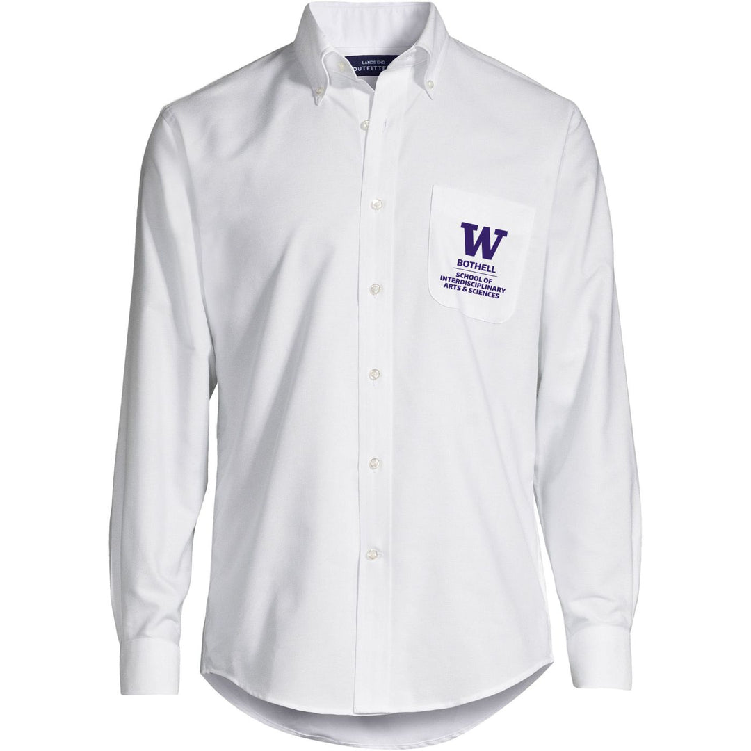 Lands' End Men's UW Bothell Interdisciplinary Arts & Sciences Long Sleeve Button Down Oxford Shirt
