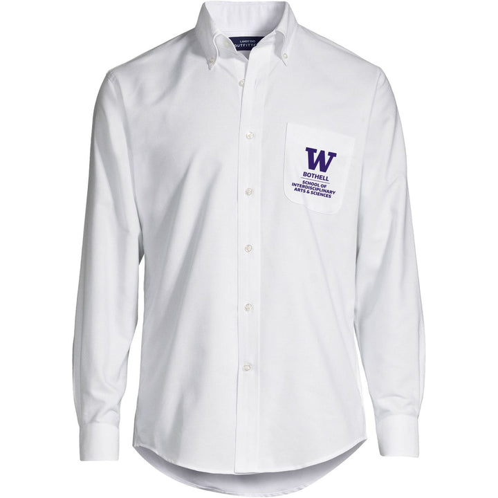 Lands' End Men's UW Bothell Interdisciplinary Arts & Sciences Long Sleeve Button Down Oxford Shirt