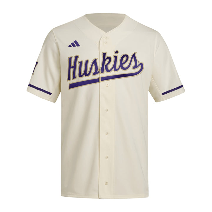 adidas Men's 2025 Gold Standard Script Huskies Baseball Jersey