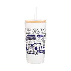 Neil White Julia Gash Hillary Tumbler w/ Straw 16.9oz