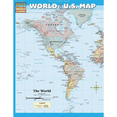 Photo of World and U.S. Map Bar Chart.
