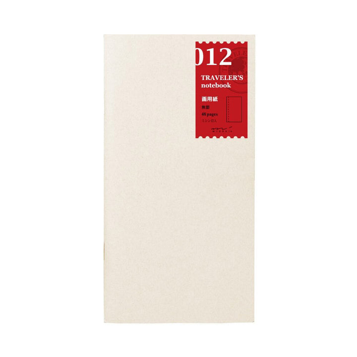 Traveler's Company Regular 012 Blank Sketch Paper Notebook Refill 48ct