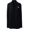 Lands' End Women's UW Bothell Cotton Modal Shawl Collar Cardigan Sweater Black thumbnail