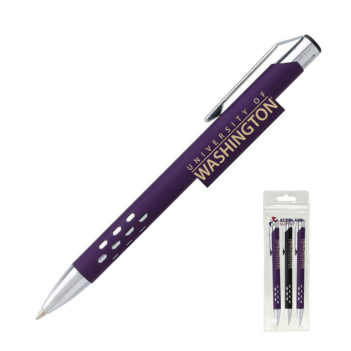 Accolade Souvenir U of W Armor Ballpoint Pen 3 Pack