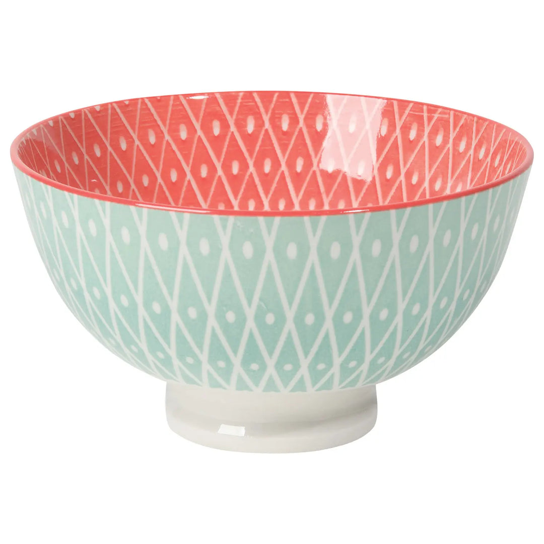 Danica Geo Pink Stamped Bowl 4 inch