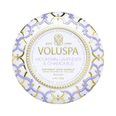 Photo of Voluspa Mountain Lavender & Chamomile Mini Tin Candle.