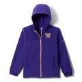 Columbia Kids' Purple Washington Huskies Flanker Fleece Full Zip Hoodie Jacket thumbnail