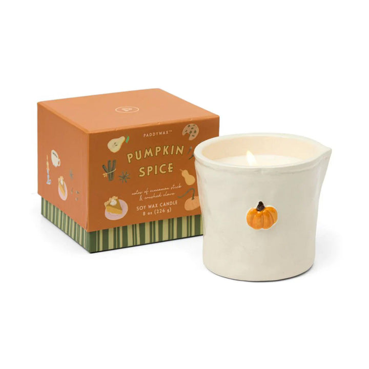 Paddywax Bistro Pumpkin & Spice White Ceramic Candle 8oz