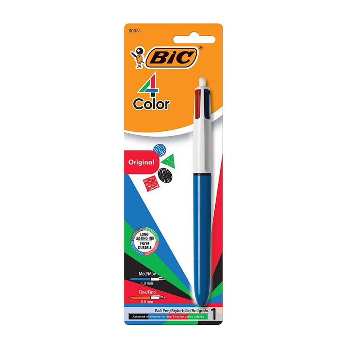 Bic 4-Color Retractable Ballpoint Pen 1 Pack