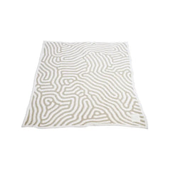 Photo of Logo White Cream W Luxe Dreams Blanket Throw Blanket 50" x 60".
