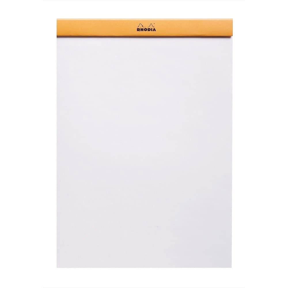 Rhodia Orange 8.25"x11.75" Blank Top Stapled Pad 80ct