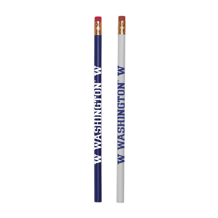 Neil Purple and White W Washington Pencils 8 Pack
