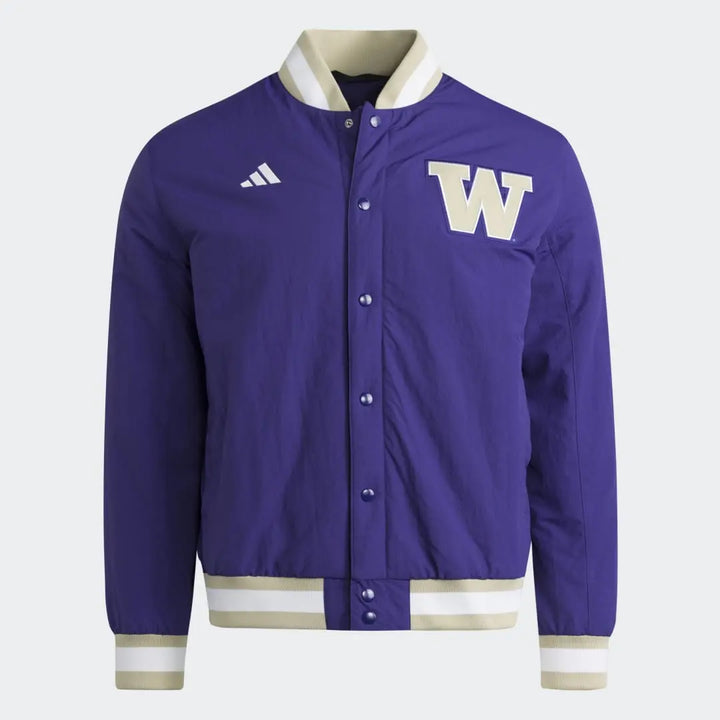 adidas Men's W Huskies Coaches Bomber Jacket