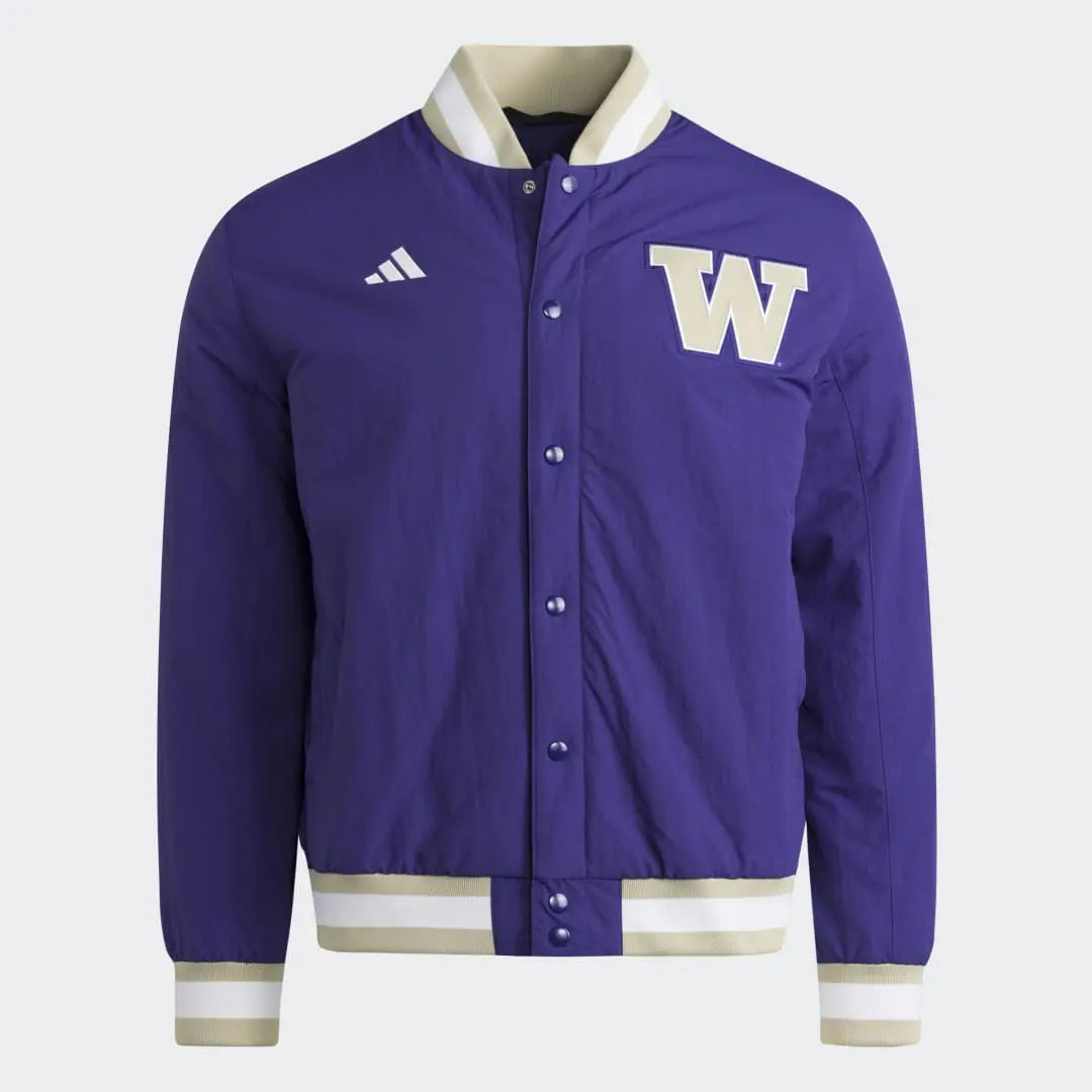 adidas Men's W Huskies Coaches Bomber Jacket