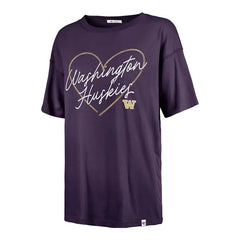 Photo of 47 Brand Women's Washington Huskies Lovestruck Sadie Tee Front.
