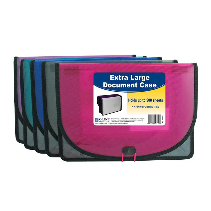 C-Line Assorted 3-1/2" Expanding Letter Poly Document Case