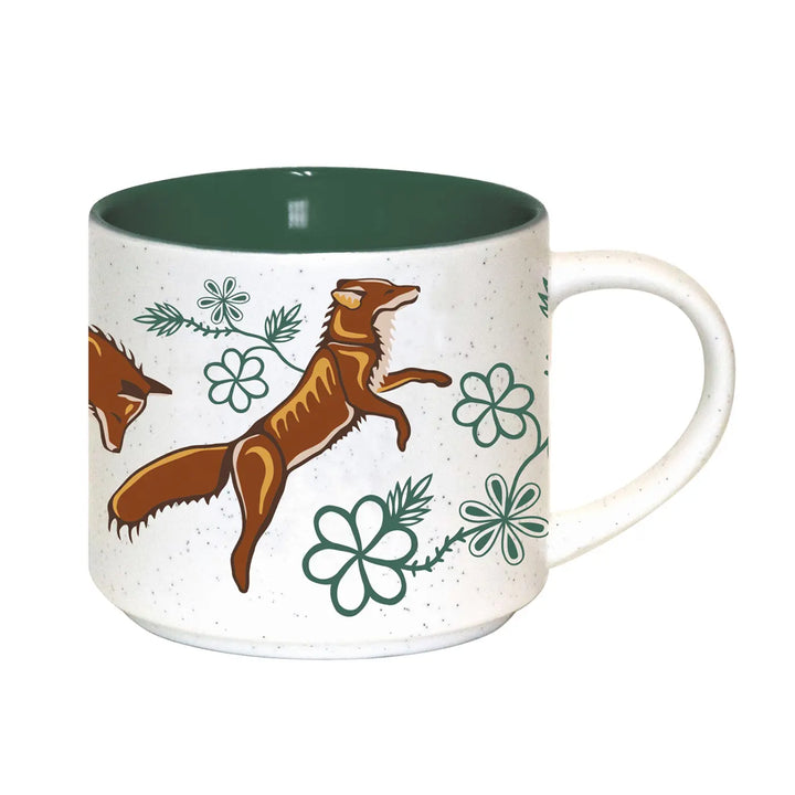 Native Northwest Foxes Ceramic Mug 16oz