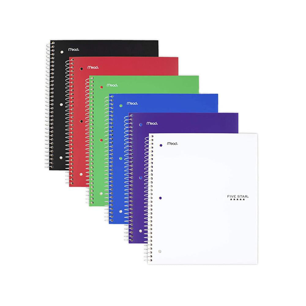 Five Star Traditional 3 Subject College Spiral Notebook