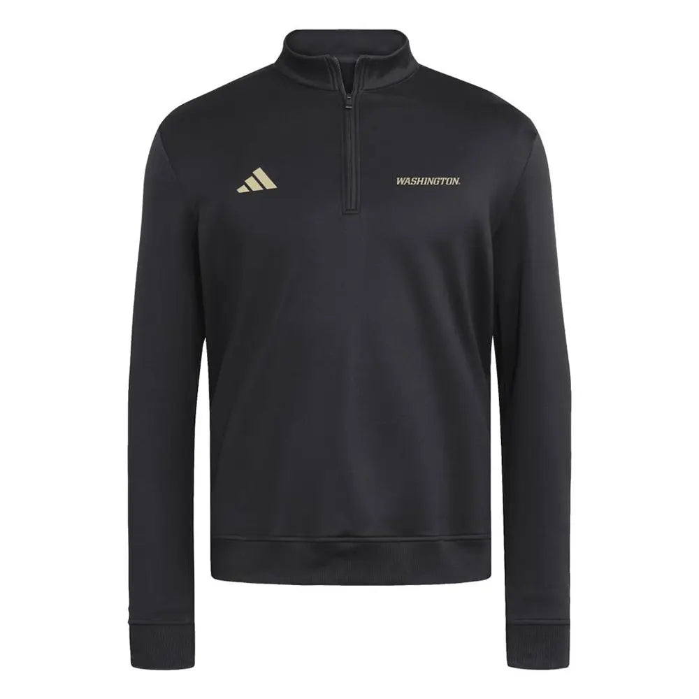 adidas Men's Washington Huskies Wordmark Ultimate365 Cozy Quarter Zip