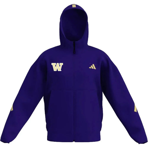 adidas Men's Washington Huskies ZNE Full Zip Hoodie – University