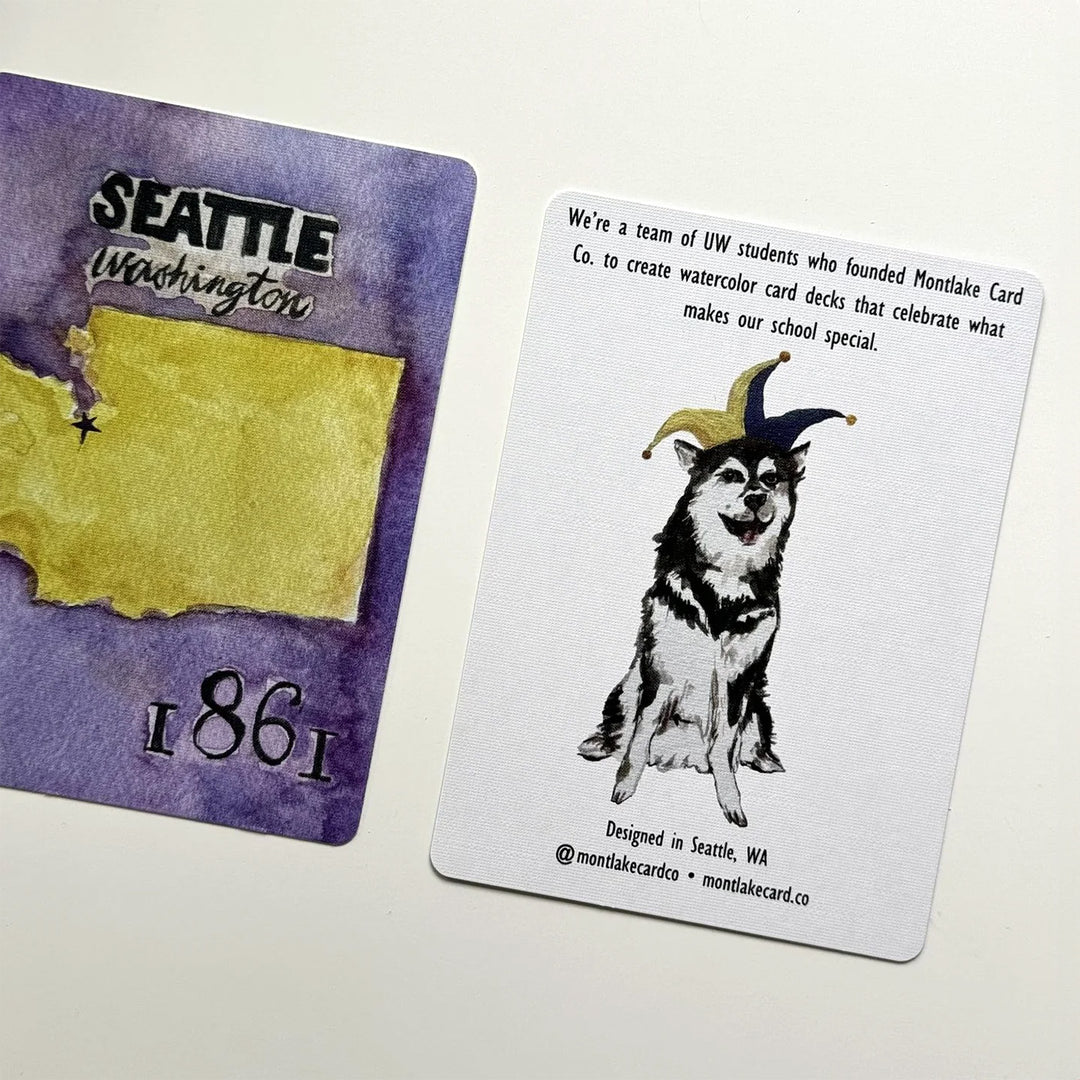 Montlake Card Co. Seattle U of W 1861 Playing Cards