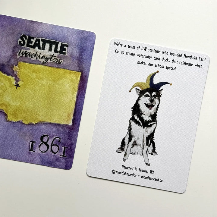 Montlake Card Co. Seattle U of W 1861 Playing Cards