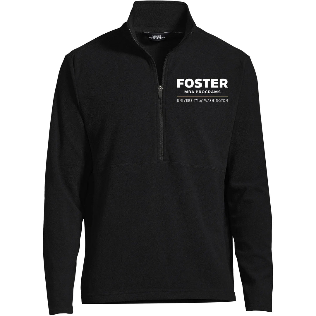Lands' End Men's UW Foster MBA Programs ThermaCheck Fleece Quarter Zip