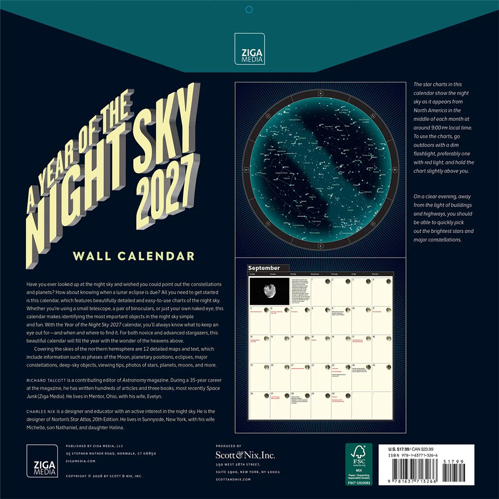 2027 Year of the Night Sky Wall Calendar