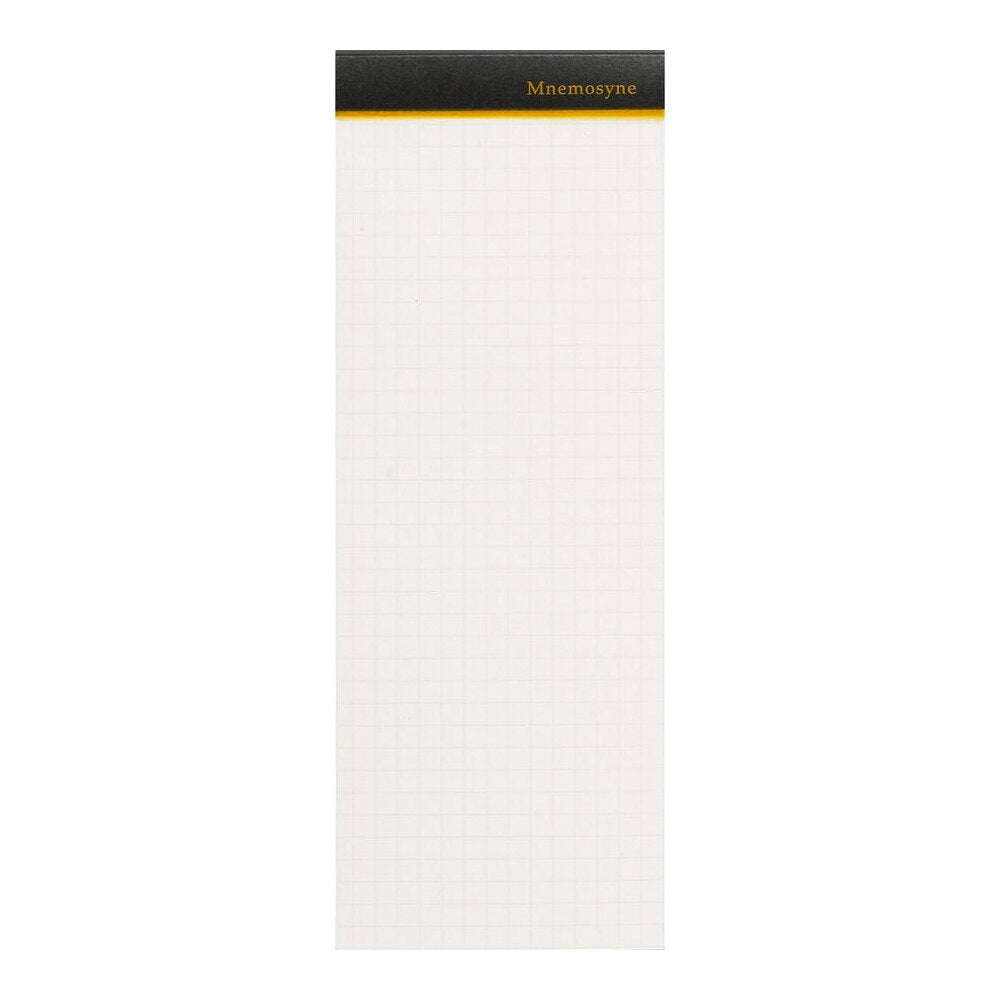 Maruman Black Mnemosyne 7.9"x3" 5mm Grid Stitched Memo Pad