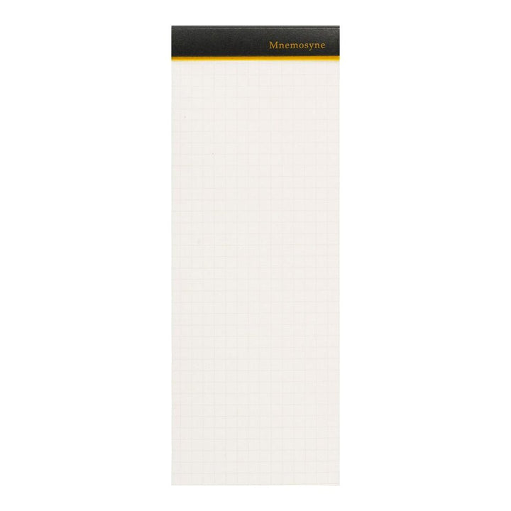 Maruman Black Mnemosyne 7.9"x3" 5mm Grid Stitched Memo Pad