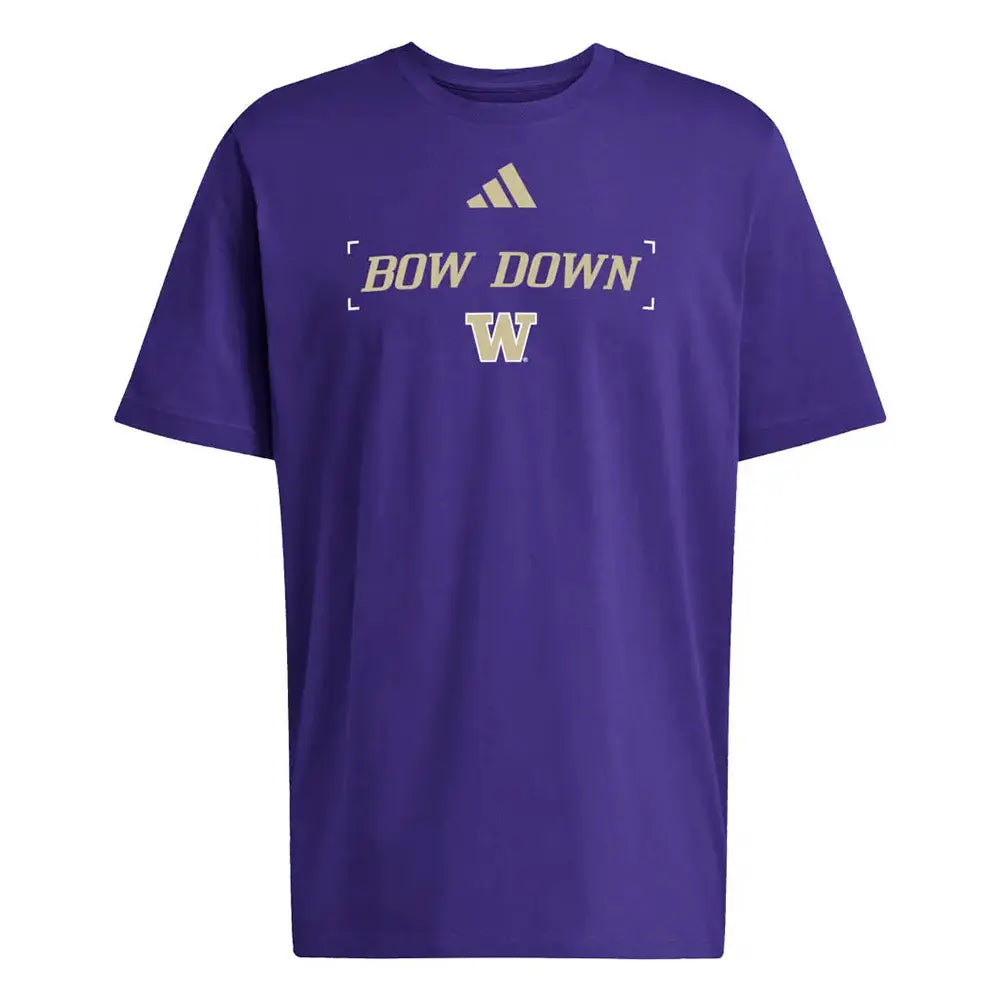 adidas Men's Washington Huskies Bow Down Wordmark Fresh Tee