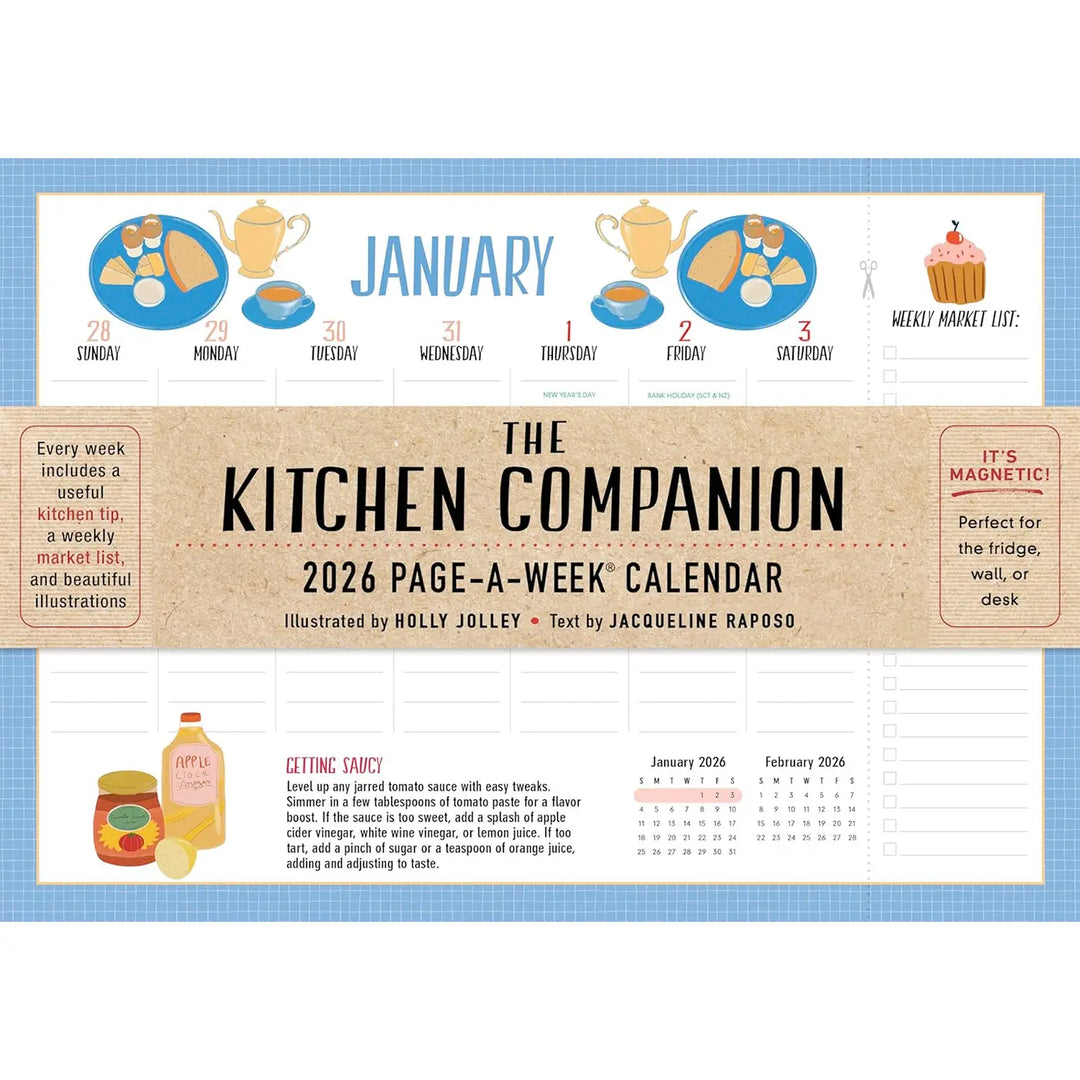 Kitchen Companion Page-A-Week Calendar 2026