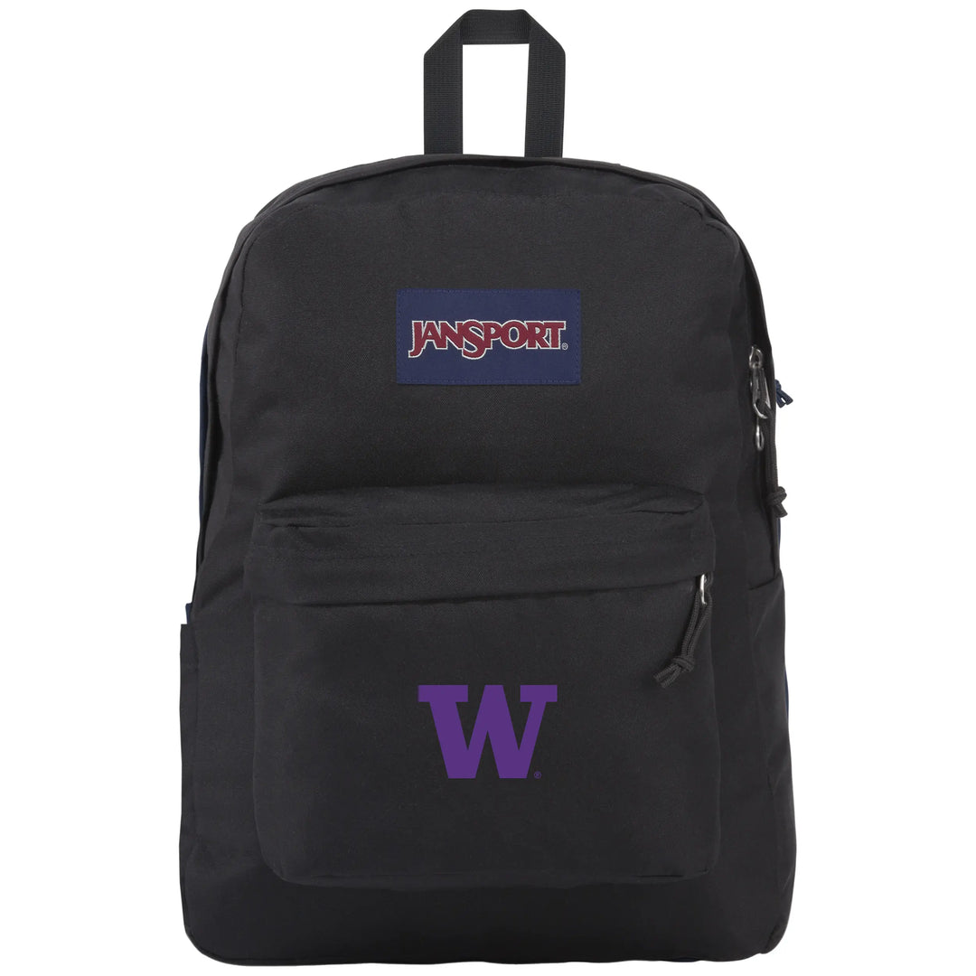JanSport Black Purple W Washington Huskies Super Break Plus Backpack JanSport Black Purple W Washington Huskies Super Break Plus Backpack