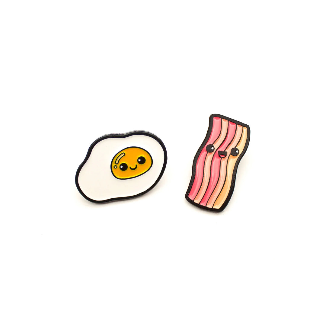 Pals & Co. Egg & Bacon Enamel Pin Set