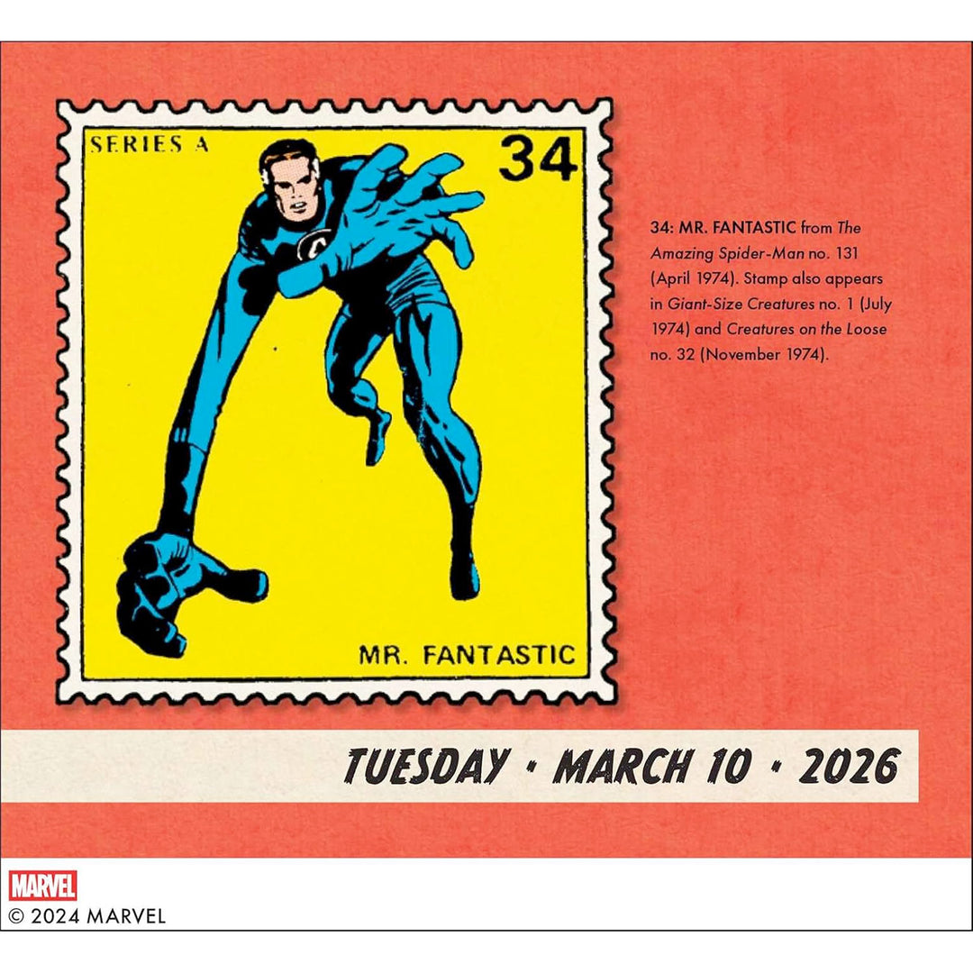 Marvel Value Stamps 2026 Day-to-Day Calendar