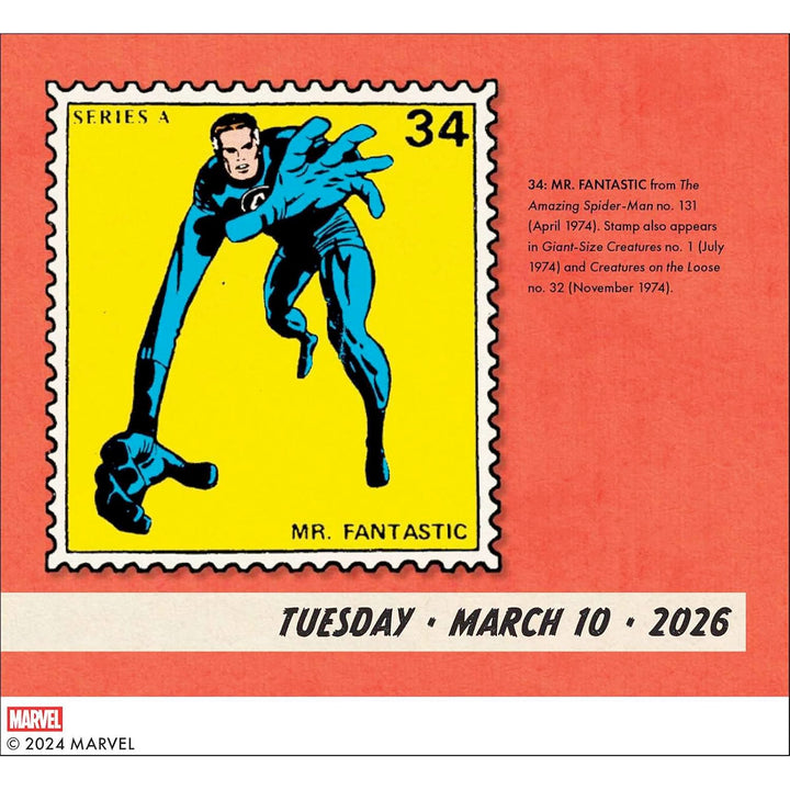 Marvel Value Stamps 2026 Day-to-Day Calendar