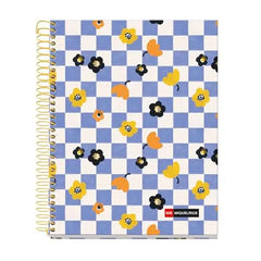 Photo of Miquel Rius Fashion Checkered Bloom 4 Subject A5 Lined Spiral Notebook 120ct.