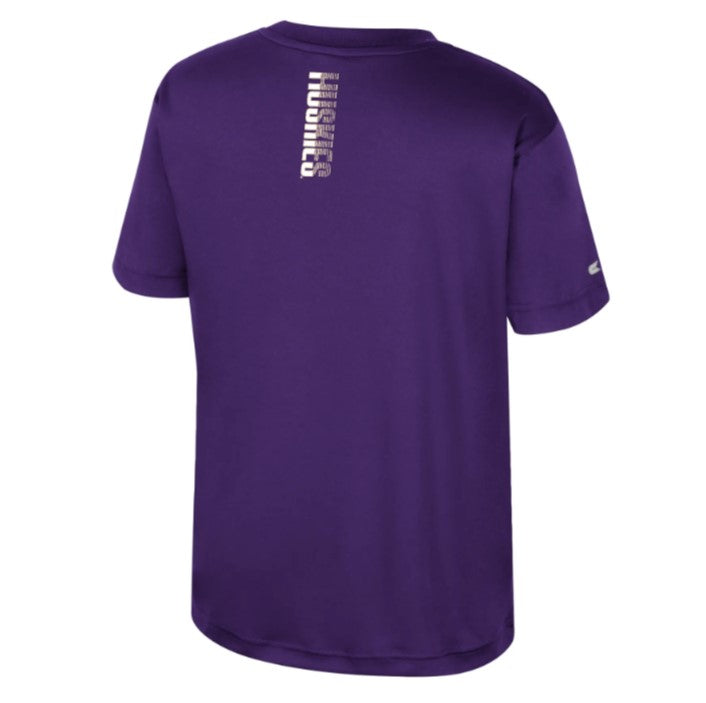 Colosseum Kids' Purple W Washington Huskies Simon Poly Tee