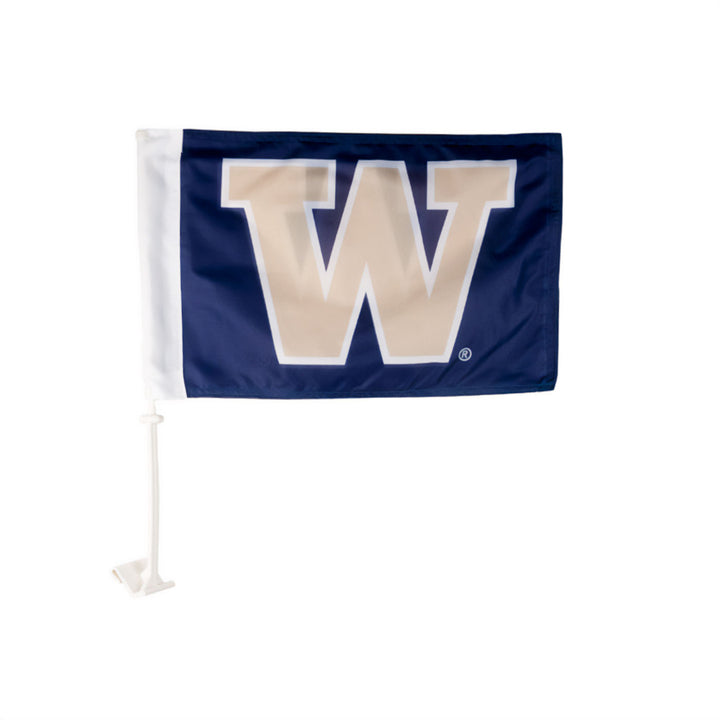 Sewing Concepts Purple W Car Flag 11"x16"