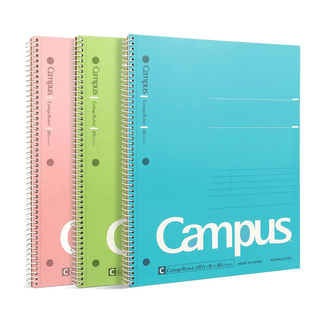 Kokuyo Campus 10.5"x8" Grid Ruled Spiral Notebook 80ct 3 Pack