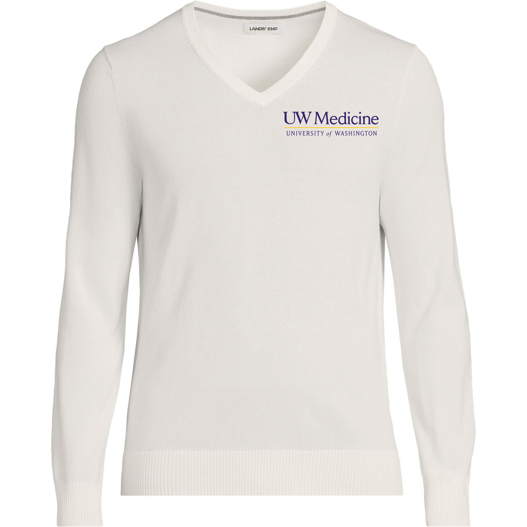 Lands' End Unisex UW Medicine Cotton Modal V-neck Pullover Sweater