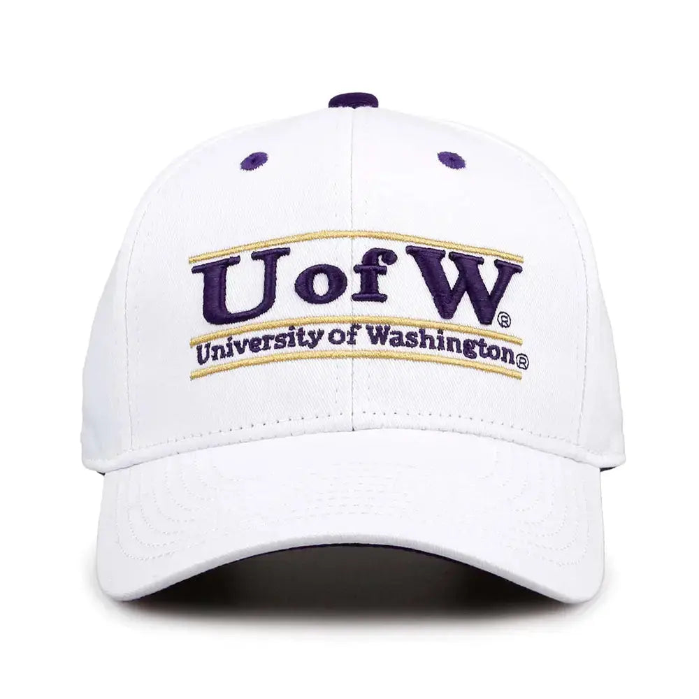 The Game White U of W Original Bar Cap Snapback Hat