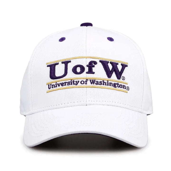The Game White U of W Original Bar Cap Snapback Hat