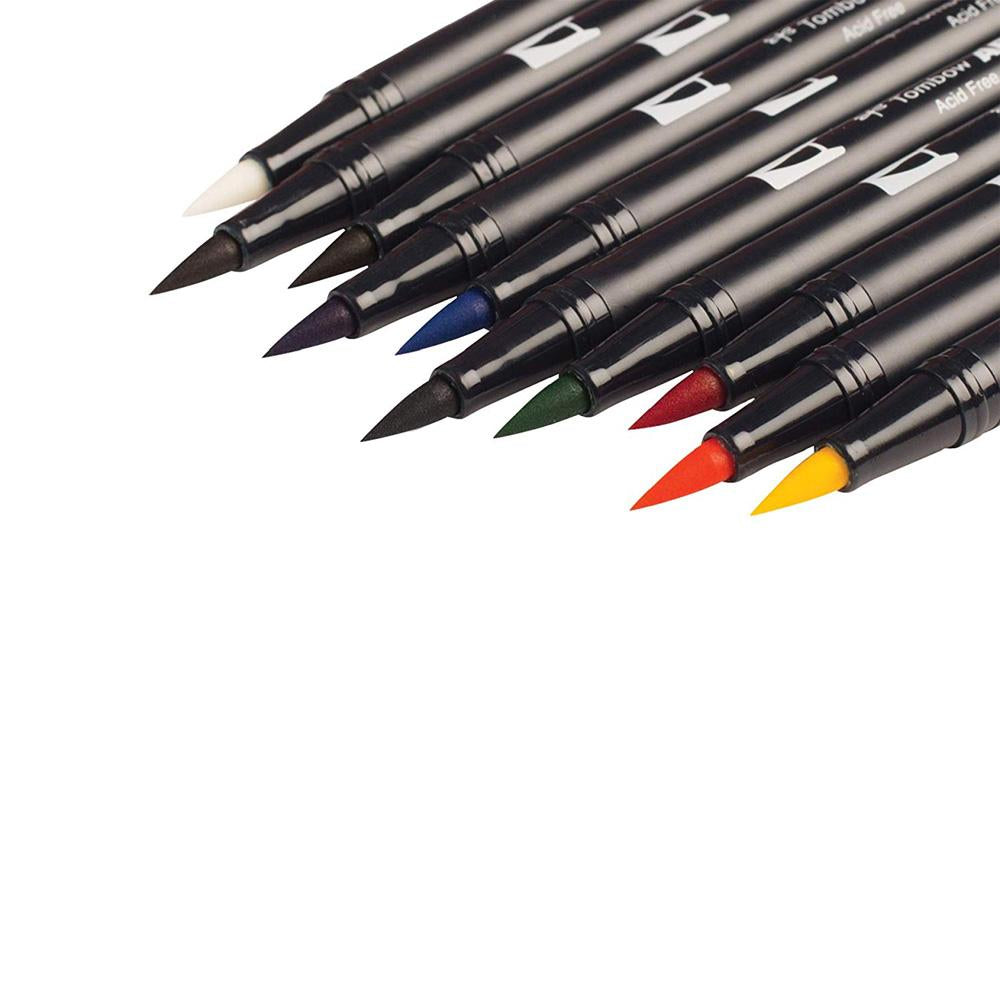 Tombow Primary Palette Dual-Tip Brush Pen Set 10 piece